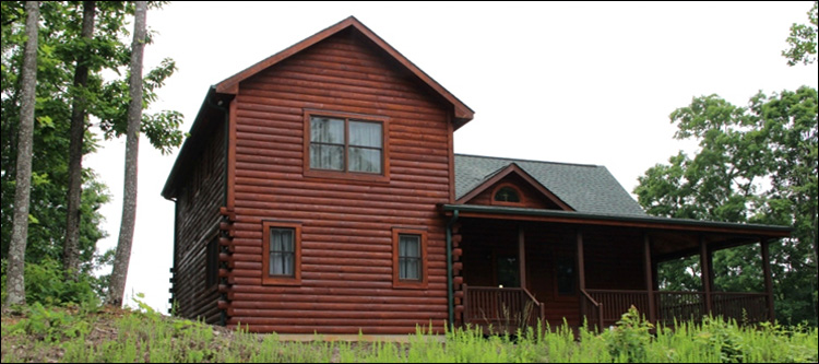 Professional Log Home Borate Application  Macon County,  North Carolina